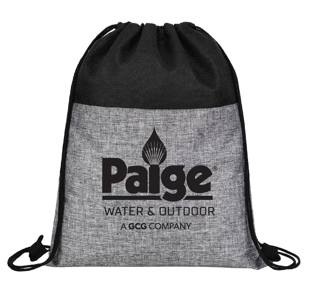 Black/Gray Drawstring Bag