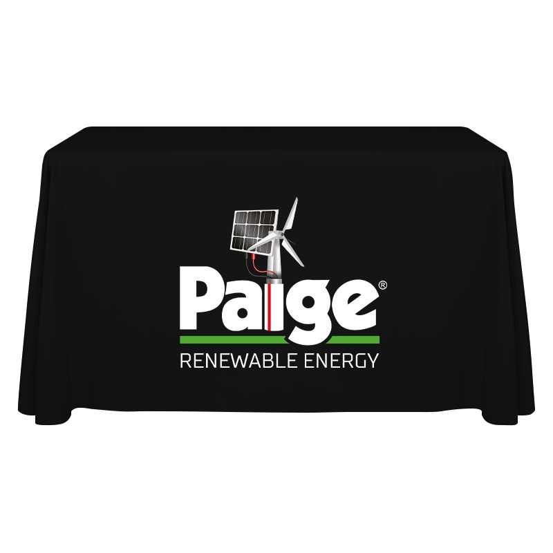 4-ft Black Table Throw 